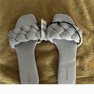 Express Braided Slide Sandals in Light Purple Side 6 NWT